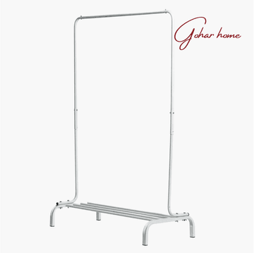 Single clothing stand in white