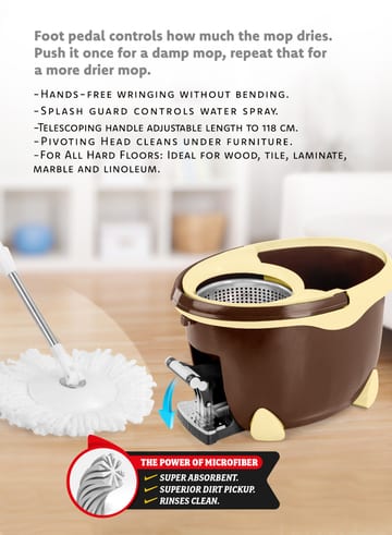 Magico spin mop cleaning bucket system
