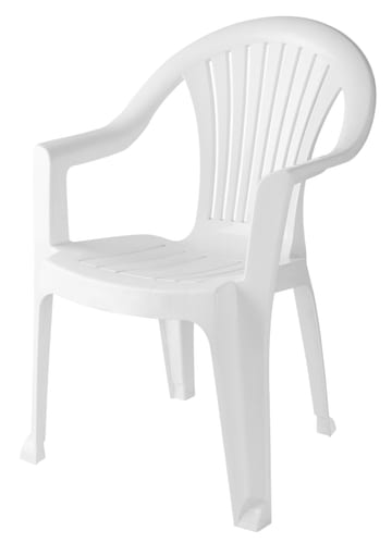 White Geneve plastic chair