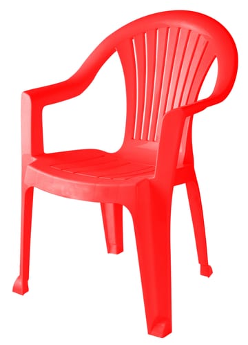 Red Geneve plastic chair