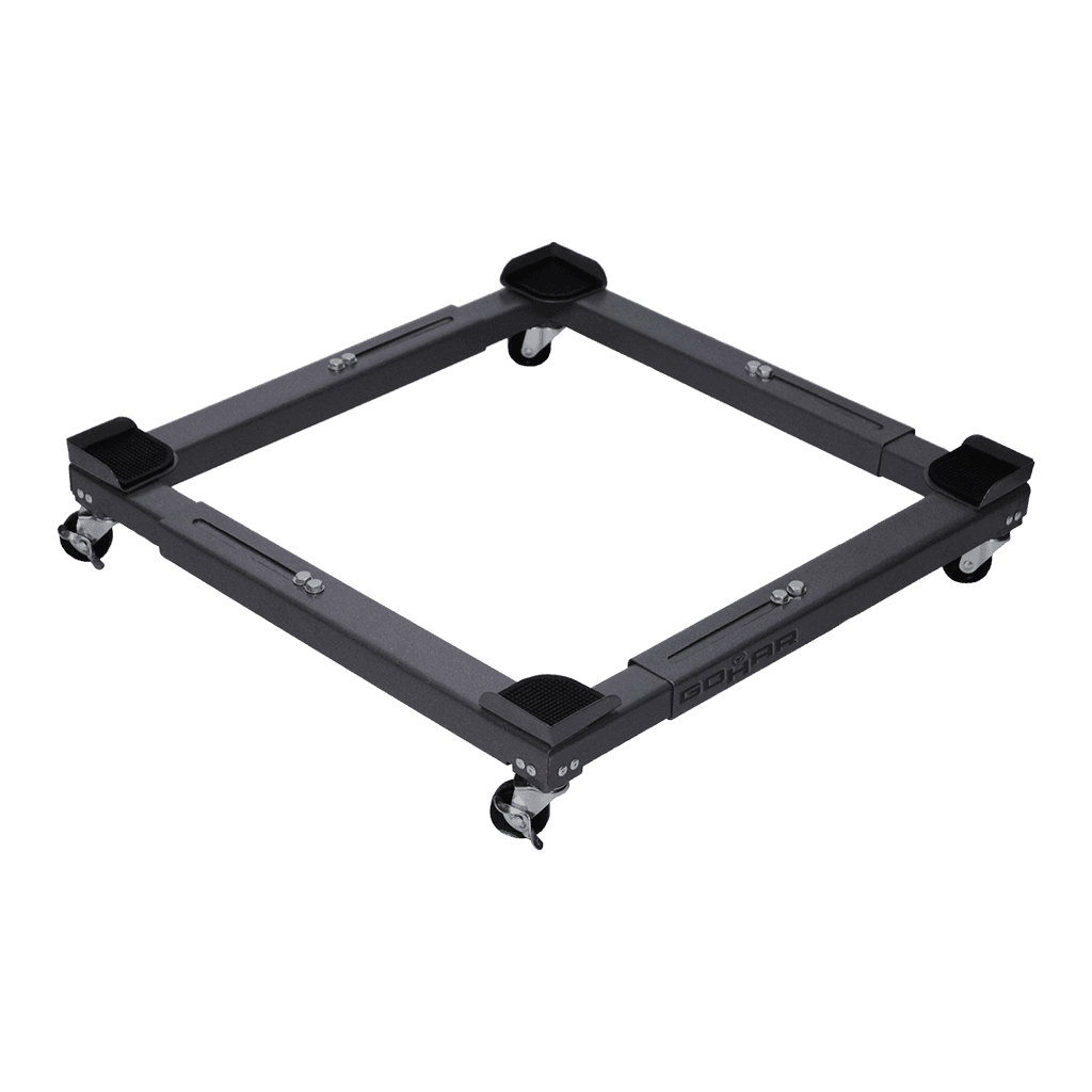 Adjustable base for cooking gas or deep freezer