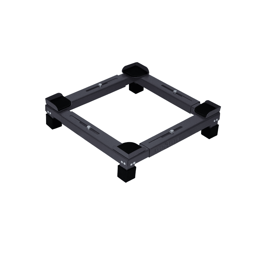 Adjustable base for washing machine or dishwasher