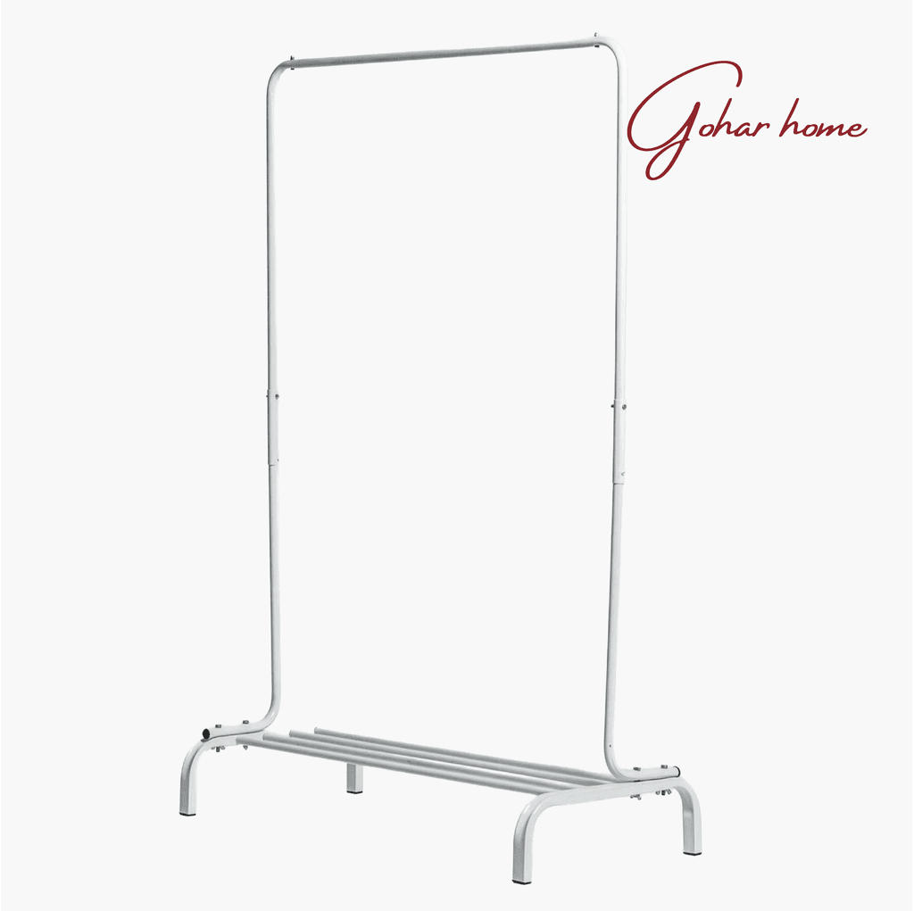 Single clothing stand in white