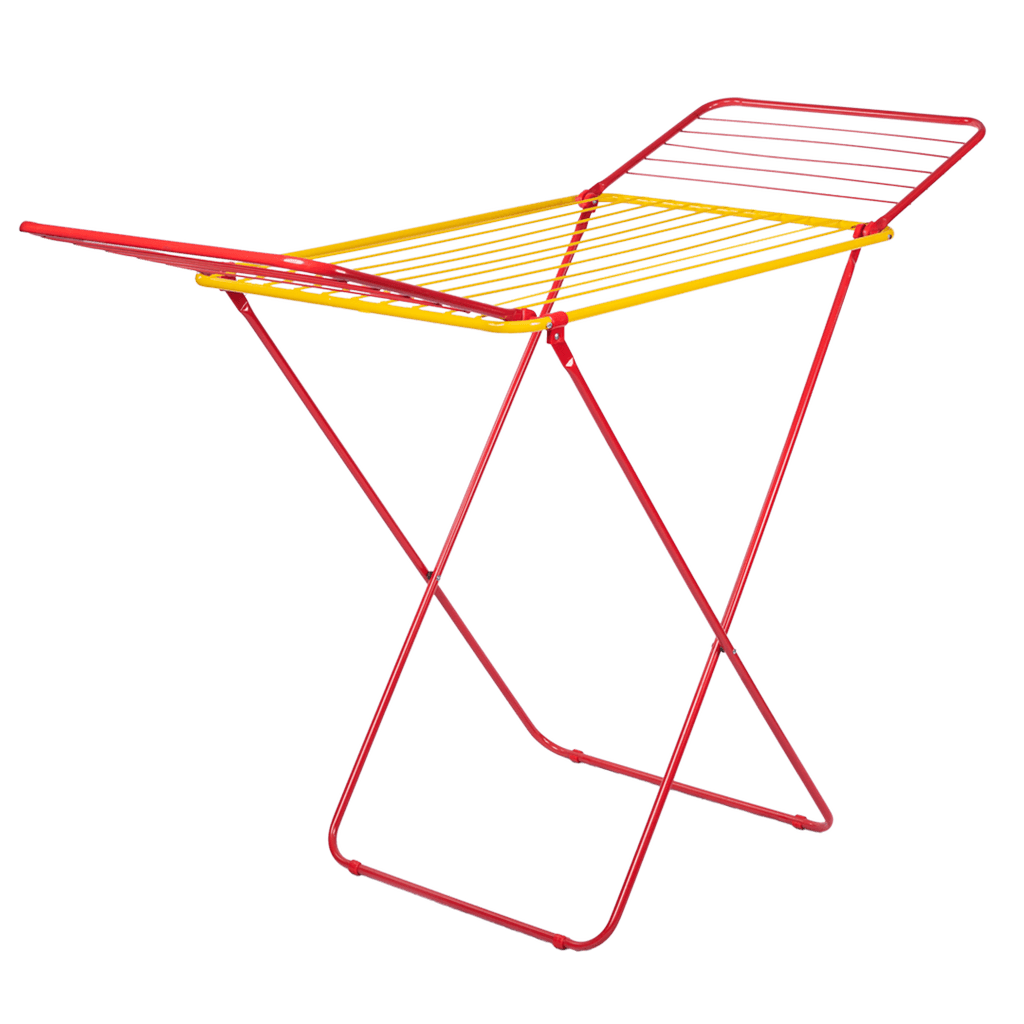 Jumbo drying rack with wings in red and yellow