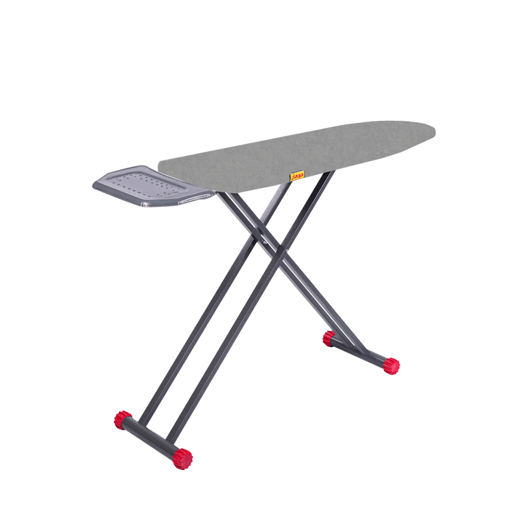 Metal board ironing table with grey finish